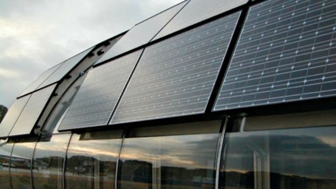 Michigan solar house, Meadowlark Design + Build, solar power, solar energy, solar powered homes, green design, clean energy, sustainable design, michigan solar energy, 2005 Solar Decathlon homes, MiSo House, sunflower-board cabinets, sustainable building materials, sustainable materials, net zero energy