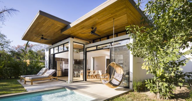 Nalu Hotel, eco-resort, Costa Rica, Studio Saxe, pavilion, recycled teak, yoga resort, yoga, green architecture, recycled building materials, pergola, sustainable hotel
