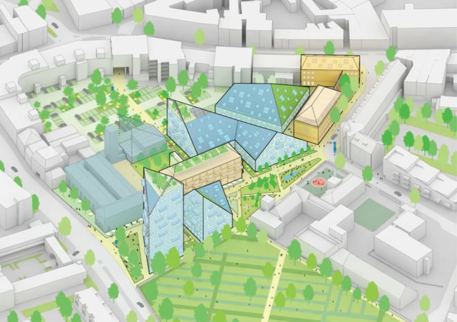 Nieuw Bergen by MVRDV, SDK Vastgoed, Eindhoven Nieuw Bergen, Nieuw Bergen development, green-roofed Eindhoven, solar powered Eindhoven architecture, Eindhoven architecture by MVRDV, urban farming in Eindhoven,