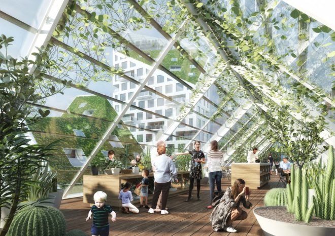 Nieuw Bergen by MVRDV, SDK Vastgoed, Eindhoven Nieuw Bergen, Nieuw Bergen development, green-roofed Eindhoven, solar powered Eindhoven architecture, Eindhoven architecture by MVRDV, urban farming in Eindhoven,