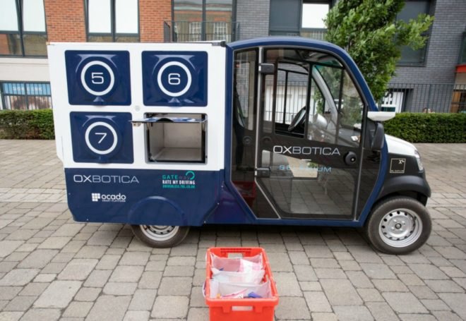 Oxbotica, Ocado, CargoPod, self-driving grocery delivery, self-driving cars, GATEway program, the Greenwich Automated Transport Environment, green transportation, self driving transportation, autonomous cars, Ocado self driving grocery van, online-only supermarket, autonomous deliveries, driving technology, electric cars, electric car technology