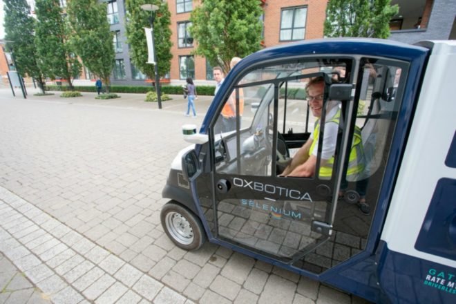 Oxbotica, Ocado, CargoPod, self-driving grocery delivery, self-driving cars, GATEway program, the Greenwich Automated Transport Environment, green transportation, self driving transportation, autonomous cars, Ocado self driving grocery van, online-only supermarket, autonomous deliveries, driving technology, electric cars, electric car technology