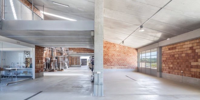 Son Juliana winery by Munarq Arquitectes, Majorca winery, solar powered winery, off grid winery, cork lined roofs, cork for insulating roofs, geothermal heat pump winery, renewable energy winery, off grid Majorca, Son Juliana winery,