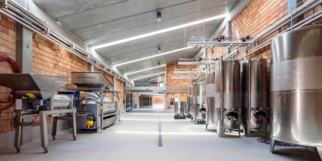 Son Juliana winery by Munarq Arquitectes, Majorca winery, solar powered winery, off grid winery, cork lined roofs, cork for insulating roofs, geothermal heat pump winery, renewable energy winery, off grid Majorca, Son Juliana winery,
