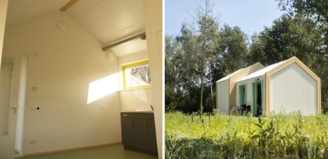 Studio Elmo Vermijs, Skaeve Huse, netherlands tiny house, tiny house design, tiny house living, homeless shlterrs, tiny homes for homeless, urban design, tiny homes urban design, mass tiny home construction, tiny house villages, small spaces, Tiny house villages netherlands energy-neutral tiny homes, green design, sustainable design, energy efficiency, Eindhoven tiny home village,