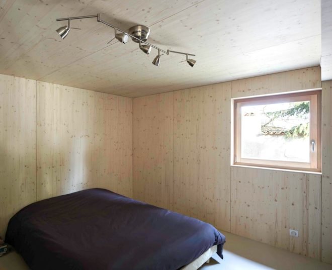 Open Source House, Studiolada Architects, wooden homes, efficient home design, french architecture, efficient design, green design, sustainable design, wood homes, sustainable wood materials, sustainable building, green building, sustainable insulation, minimalist interiors, wooden interiors, wood panels,