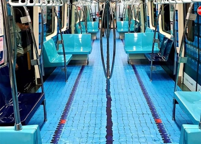 Taipei Subway Cars, subway art, Universiade in Taiwan, sports art, art in subways, taipei subway art, taipei events, sport events taipei, subway ads, subway ad campaigns, public advertising, public transportation, sports, Taipei trains