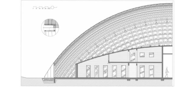 Walloon Branch of Reproduction Forestry Material, SAMYN and PARTNERS, dome, Belgium, reinforced concrete, glass, green architecture, geodesic dome