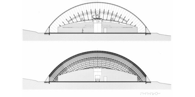 Walloon Branch of Reproduction Forestry Material, SAMYN and PARTNERS, dome, Belgium, reinforced concrete, glass, green architecture, geodesic dome
