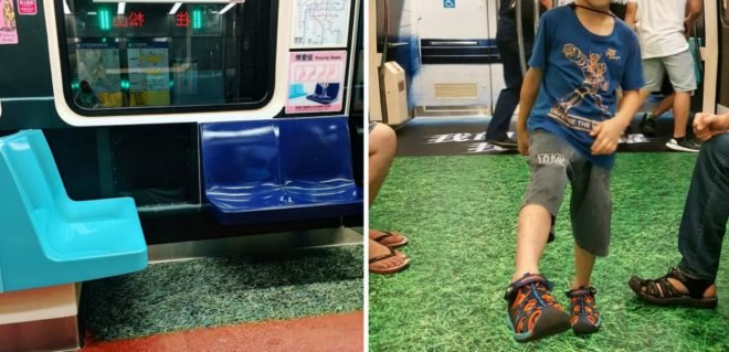 Taipei Subway Cars, subway art, Universiade in Taiwan, sports art, art in subways, taipei subway art, taipei events, sport events taipei, subway ads, subway ad campaigns, public advertising, public transportation, sports, Taipei trains