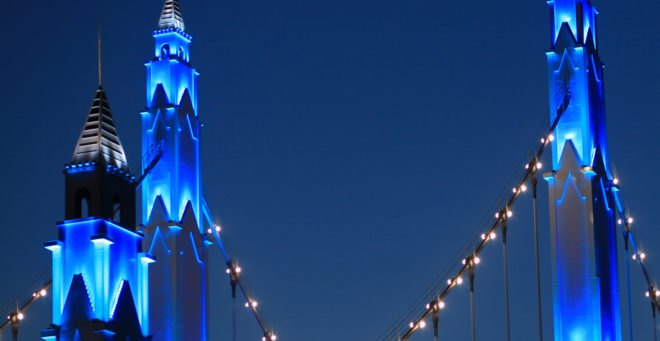Binhe Yellow River Bridge, Philips lighting, LED lights, green lighting, Philips Color Kinetics technology, China