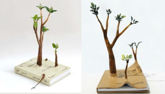 Camille Kachan, Sao Paulo’s Zipper Galeria, brazilian art, tree art, nature-inspired art, furniture covered in plants, overgrown plant art, art installations, green art, brazilian artists, plant art, sculpture, plant covered art, green artists,