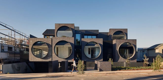 Cirqua Apartments, BKK Architects, apartment block, round windows, Melbourne, green architecture, natural light