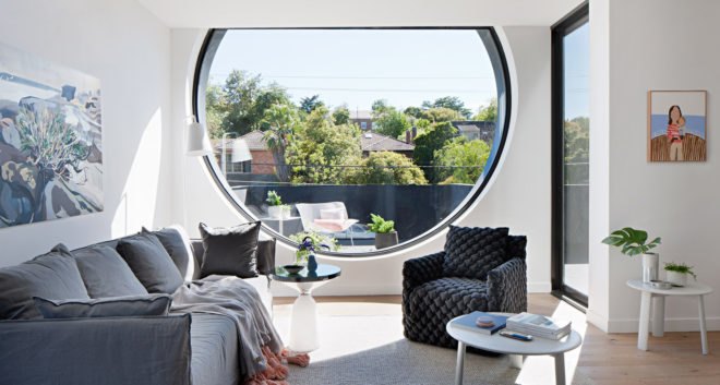 Cirqua Apartments, BKK Architects, apartment block, round windows, Melbourne, green architecture, natural light