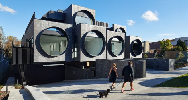 Cirqua Apartments, BKK Architects, apartment block, round windows, Melbourne, green architecture, natural light