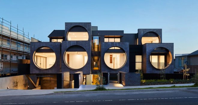 Cirqua Apartments, BKK Architects, apartment block, round windows, Melbourne, green architecture, natural light