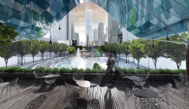 Da Nang City Center Square by HUNI Architectes, Da Nang City Center Square, Da Nang public space, Da Nang plaza, Da Nang masterplan modern, SUDS design, sustainable urban drainage systems Vietnam, sustainable urban drainage systems architecture, lotus-inspired architecture, lotus-inspired landscape, Da Nang landscape architecture