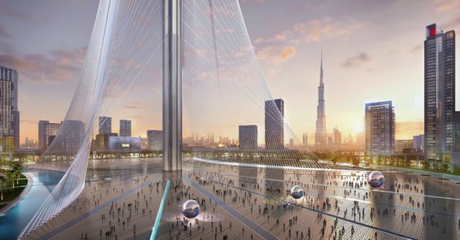 Dubai Creek Tower, Emaar Properties, Dubai Creek Harbour, Santiago Calatrava, world's tallest building, Dubai Creek, green tower, green architecture, Burj Khalifa, observation deck, mosque