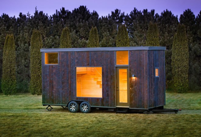 Escape RV, Escape tiny home, Escape ONE XL, luxury tiny home, mobile charred timber tiny home, timber handcrafted rv, off-grid tiny home, tiny home for eight people,