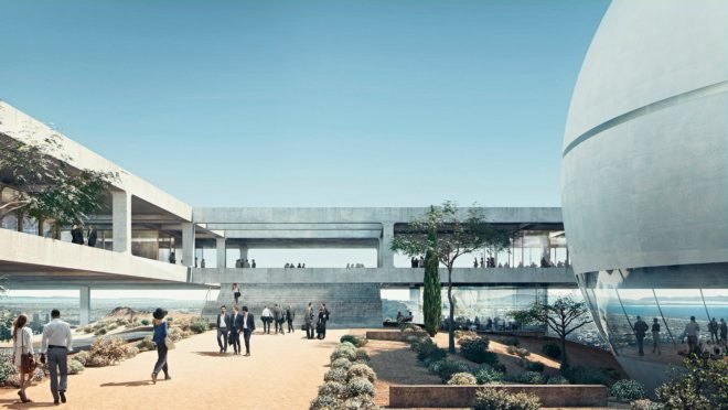 Herzog & de Meuron, berggruen institute, los angeles architecture, monastic architecture, nature-inspired architecture, california architecture, herzog and de meuron architecture california, institute architecture, landscape architecture, native landscape architecture