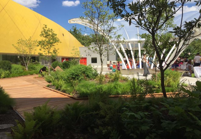 Brooklyn Children’s Museum rooftop terrace, sustainable landscaping, children’s museum terrace, green roof, green design, green roof, sustainable design, green building, park, public space, urban design
