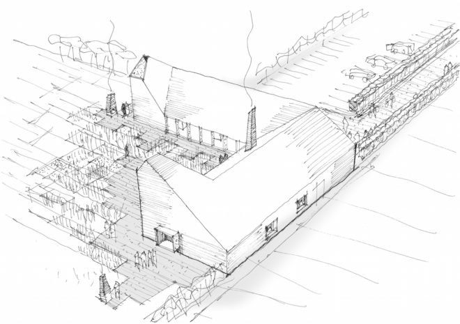Kornets Hus by Reiulf Ramstad Arkitekter, Kornets Hus in Denmark, Kornets Hus visitor center, Kornets Hus cultural center, Kornets Hus Hjørring, grain house visitor center, Jutland visitor center, Hjørring architecture