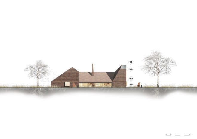 Kornets Hus by Reiulf Ramstad Arkitekter, Kornets Hus in Denmark, Kornets Hus visitor center, Kornets Hus cultural center, Kornets Hus Hjørring, grain house visitor center, Jutland visitor center, Hjørring architecture