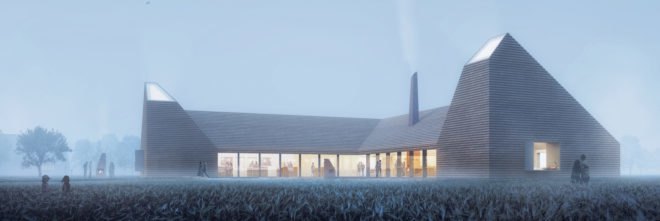 Kornets Hus by Reiulf Ramstad Arkitekter, Kornets Hus in Denmark, Kornets Hus visitor center, Kornets Hus cultural center, Kornets Hus Hjørring, grain house visitor center, Jutland visitor center, Hjørring architecture
