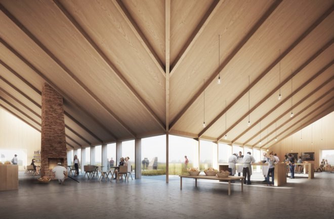 Kornets Hus by Reiulf Ramstad Arkitekter, Kornets Hus in Denmark, Kornets Hus visitor center, Kornets Hus cultural center, Kornets Hus Hjørring, grain house visitor center, Jutland visitor center, Hjørring architecture