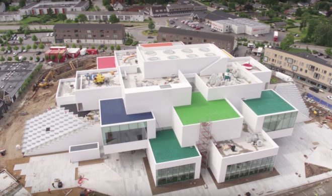 LEGO House by BIG, LEGo house drone video, LEGO tree of creativity, LEGO museum, LEGO House opening day, LEGO House in Billund,