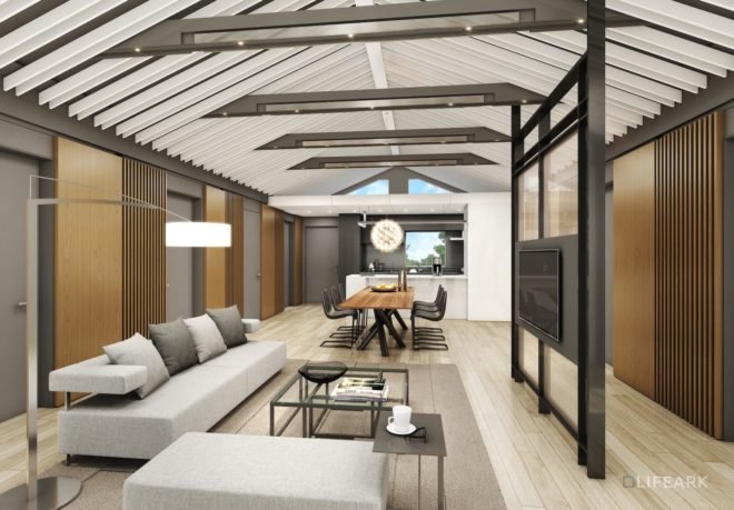 LifeArk by Charles Wee, LifeArk, LifeArk prefab architecture, LifeArk architecture, LifeArk Fuller Challenge, LifeArk BFI award, LifeArk homeless housing, LifeArk floating architecture