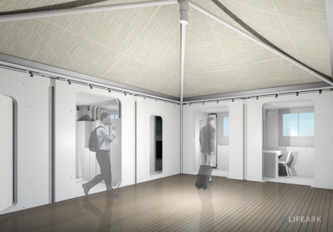 LifeArk by Charles Wee, LifeArk, LifeArk prefab architecture, LifeArk architecture, LifeArk Fuller Challenge, LifeArk BFI award, LifeArk homeless housing, LifeArk floating architecture
