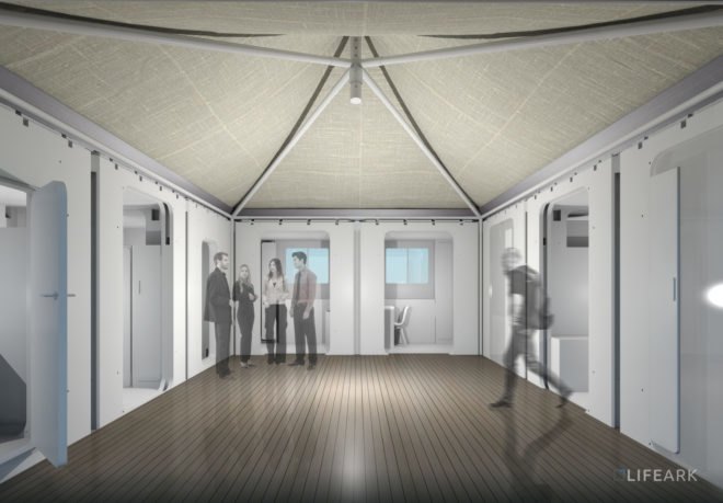 LifeArk by Charles Wee, LifeArk, LifeArk prefab architecture, LifeArk architecture, LifeArk Fuller Challenge, LifeArk BFI award, LifeArk homeless housing, LifeArk floating architecture