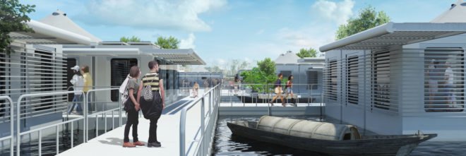 LifeArk by Charles Wee, LifeArk, LifeArk prefab architecture, LifeArk architecture, LifeArk Fuller Challenge, LifeArk BFI award, LifeArk homeless housing, LifeArk floating architecture