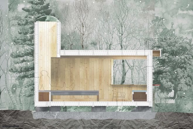 Look Out Lodge by Anders Berensson Architects, Look Out Lodge in Stockholm, prefabricated window designs, Sky Tower in the bedroom, prefabricated timber house extension, Look Out Lodge house extension,