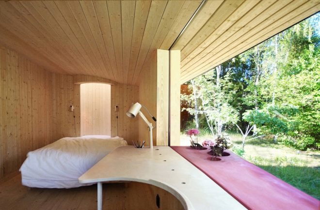 Look Out Lodge by Anders Berensson Architects, Look Out Lodge in Stockholm, prefabricated window designs, Sky Tower in the bedroom, prefabricated timber house extension, Look Out Lodge house extension,