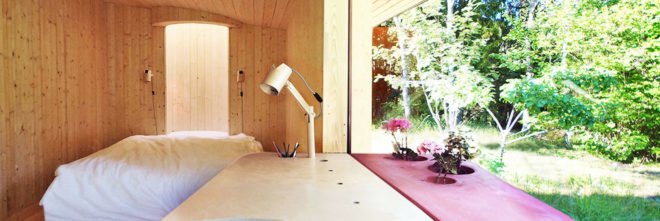 Look Out Lodge by Anders Berensson Architects, Look Out Lodge in Stockholm, prefabricated window designs, Sky Tower in the bedroom, prefabricated timber house extension, Look Out Lodge house extension,