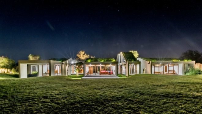 MISA ARCHITECTS, Outhouse, Vansajada, India, bamboo curtains, indian architecture, home design, green home design, green rooftops, homes with green roofs, installing green roofs, concrete homes, brutalist architecture, homes in India, interior design, water collection systems,