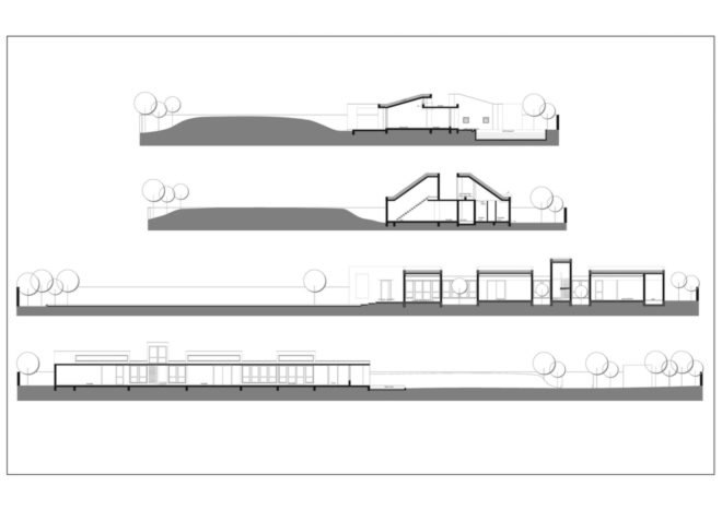 MISA ARCHITECTS, Outhouse, Vansajada, India, bamboo curtains, indian architecture, home design, green home design, green rooftops, homes with green roofs, installing green roofs, concrete homes, brutalist architecture, homes in India, interior design, water collection systems,