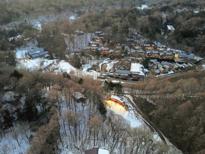 Picchio Ice Rink Visitors Center by Klein Dytham architecture, Picchio Ice Rink Visitors Center, Picchio Ice Rink, semi-natural ice rink, cedar shingle facade, Studio on Site, Mount Asama resort, Hoshinoya resort architecture, KERA-IKE ice rink,