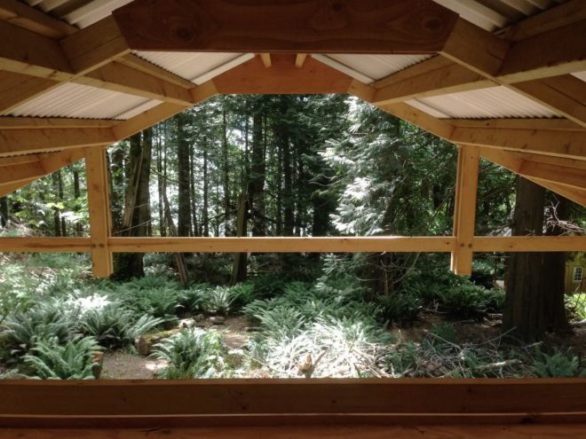 Salamander by University of British Columbia, University of British Columbia SALA, SALA design build, UBC design build, Gambier Island cabins, Gambier Island architecture, design build student architecture projects, Camp Fircom architecture,