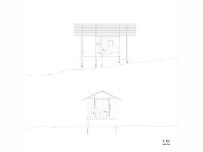 Salamander by University of British Columbia, University of British Columbia SALA, SALA design build, UBC design build, Gambier Island cabins, Gambier Island architecture, design build student architecture projects, Camp Fircom architecture,