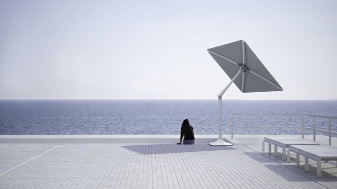 Sunflower, Sunflower by ShadeCraft, ShadeCraft, Armen Gharabegian, umbrella, umbrellas, shade, sun, sunlight, solar powered, smart, technology, green technology, green gadget, green gadgets, design, product design