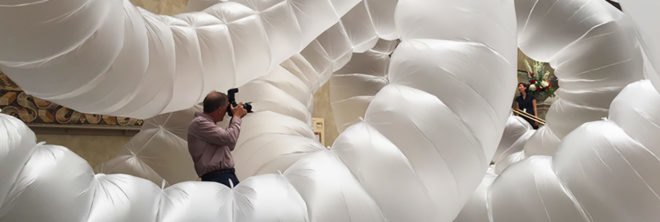 Shih Chieh Huang, Reusable Universes, Worcester Art Museum , plastic art, Shih Chieh Huang Cybernetic Bestiary, plastic art, art installations, plastic art installations, inflatable art, plastic waste, bioluminescent sea monsters, illuminated art, LED art