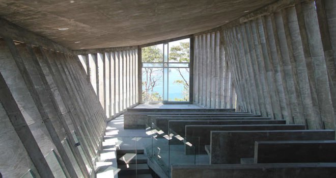Sunset Chapel, Bunker Arquitectura, concrete, chapel, Mexico, green architecture, natural light, granite, religious architecture