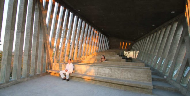Sunset Chapel, Bunker Arquitectura, concrete, chapel, Mexico, green architecture, natural light, granite, religious architecture
