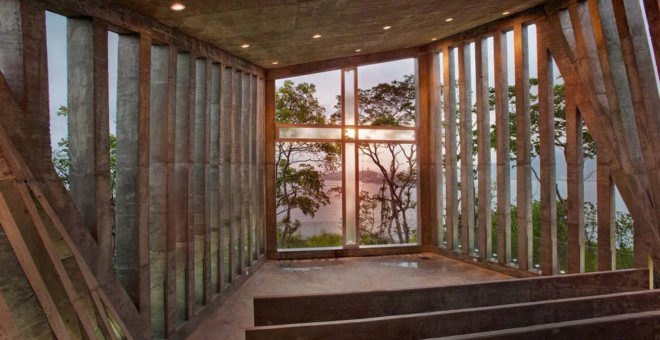 Sunset Chapel, Bunker Arquitectura, concrete, chapel, Mexico, green architecture, natural light, granite, religious architecture