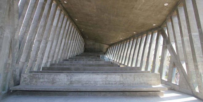 Sunset Chapel, Bunker Arquitectura, concrete, chapel, Mexico, green architecture, natural light, granite, religious architecture