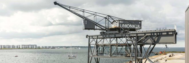 Arcgency, The Krane, Klaus Kastbjerg, coal crane spa, spa retreat copenhagen, spa retreat design, interior design, adaptive reuse, hanging spa, spa crane, coal crane renovation, monochromatic spaces, minimalist spa design, minimalist interiors,