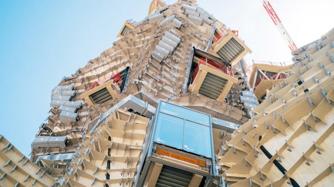 Frank Gehry, Gehry Partners, LUMA Arles, green tower, France, Selldorf Architects, Bas Smets, cultural complex, rehabilitation, artist's studio, stainless steel, LUMA Foundation